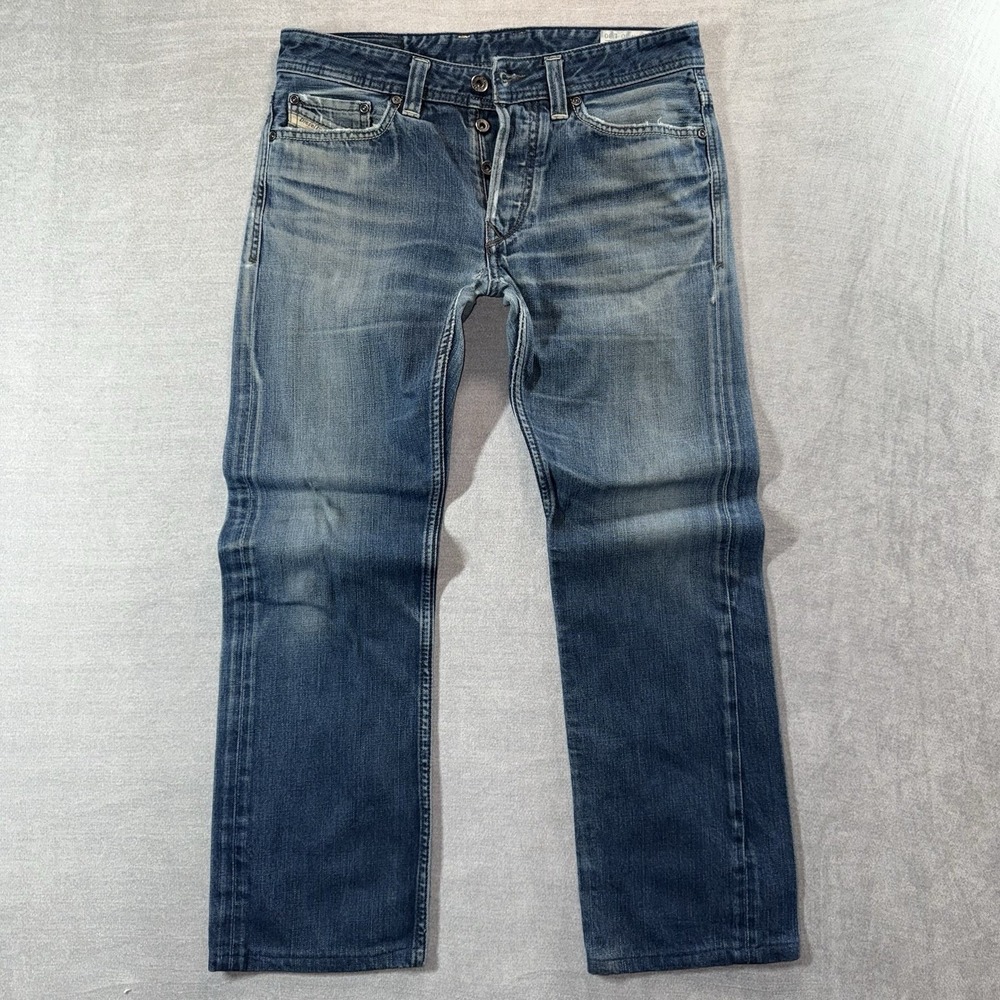 Diesel VIKER BACK Jeans Men 30x27 Straight Leg Honeycomb Whiskered Opium 008IL